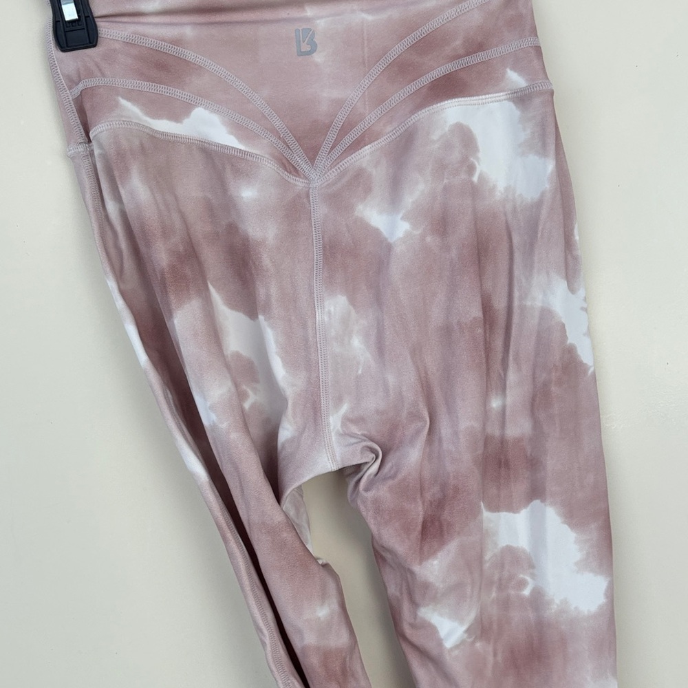BuffBunny Pink and White Tie-Dye Leggings - Picture 5 of 7